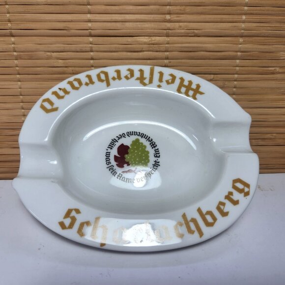 German Ashtray Vintage Scharlachberg Meisterbrand Cigar  Germany Brandy … - Picture 2 of 8